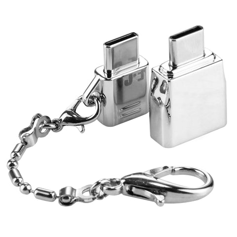 Micro USB femmina a USB-C/tipo-C maschio + adattatore USB 2.0 femmina a USB-C/tipo-C maschio in metallo