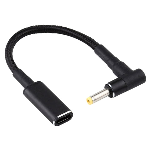 Cavo Nylon Intrecciato con Adattatore da Gomito a USB-C 4,0 x 1,7 mm