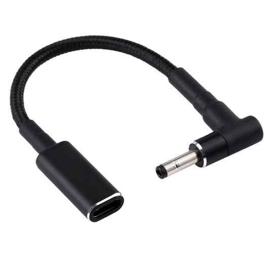 cavo-intrecciato-in-nylon-con-adattatore-da-gomito-a-usb-c-type-c-pd-100-w-185-20-v-40-x-135-mm - immagine 1