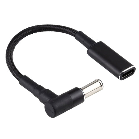Cavo intrecciato in nylon con adattatore da gomito a USB-C/Type-C da 6,0 x 1,4 mm