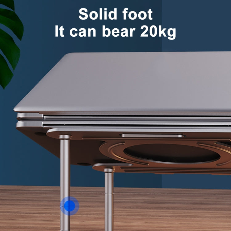 R-JUST BJ03 Supporto per laptop regolabile con angolo regolabile in lega di alluminio a forma di panca universale staccabile, BJ03