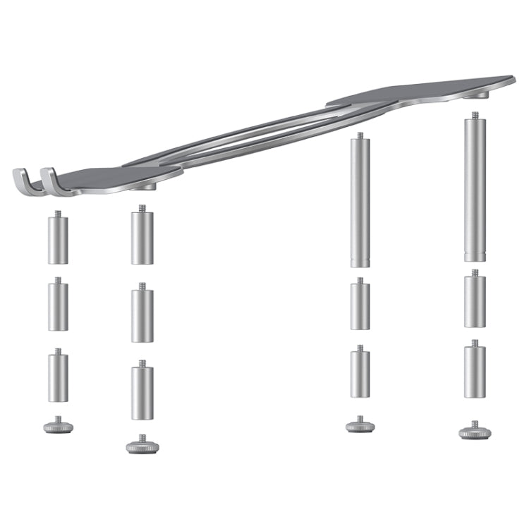 R-JUST BJ03 Supporto per laptop regolabile con angolo regolabile in lega di alluminio a forma di panca universale staccabile, BJ03