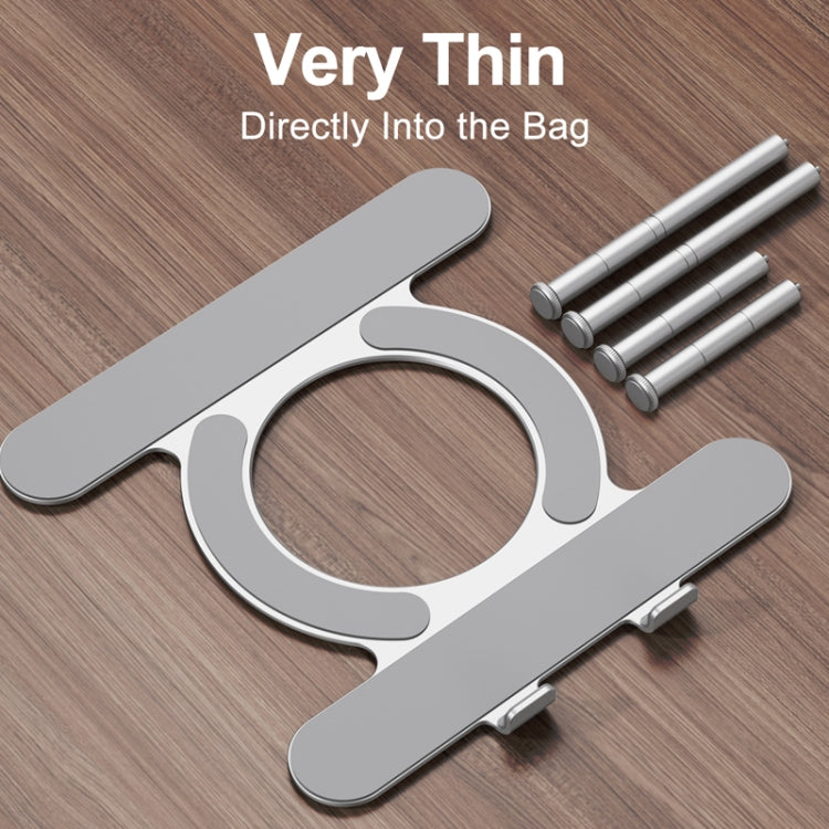 R-JUST BJ03 Supporto per laptop regolabile con angolo regolabile in lega di alluminio a forma di panca universale staccabile, BJ03