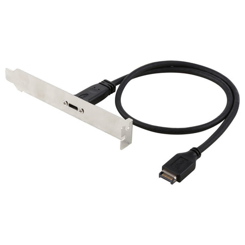 Câble avec connecteur pour tige de panneau de 50 cm USB-C/Type-C femelle vers USB 3.1 Type-E Câble de prolongation avec connecteur, 30 cm Type-E