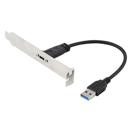 cavo-per-staffa-da-pannello-da-20-cm-usb-c-type-c-femmina-a-usb-3-0-maschio-cavo-di-prolunga-connettore-cavo - immagine 1