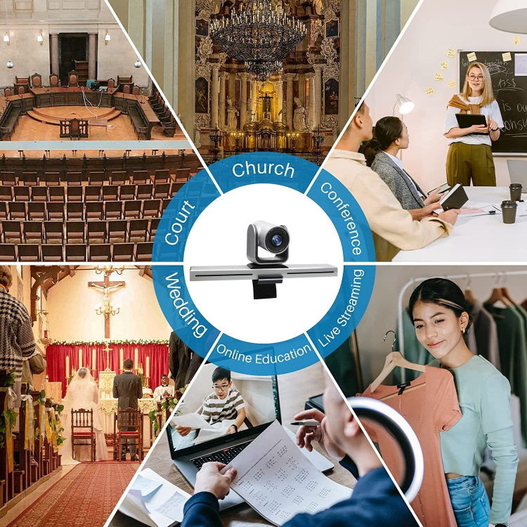 YANS YS-H23UT Telecamera per videoconferenze USB HD 1080P con zoom 3X per schermo grande, supporto telecomando IR