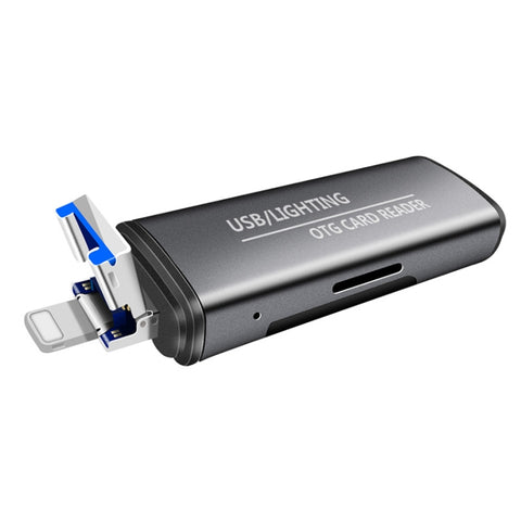 118 interface USB 2 en 1 + 8 broches Disco flash USB/carte de mémoire lecteur de carte OTG pour système IOS téléphone cellulaire/ordinateur
