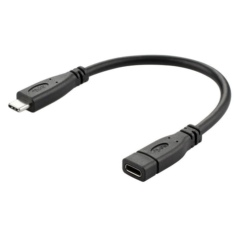 Adaptateur secteur USB 3.1 Type-C/USB-C pour femme Type-C/USB-C Gen2, longueur : 20 cm, longueur : 20 cm