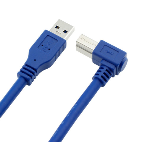 Cavo USB 3.0 A maschio a destra con angolo di 90 gradi Cavo USB 3.0 tipo B maschio per stampante ad alta velocità, lunghezza cavo: 2 m, 2m