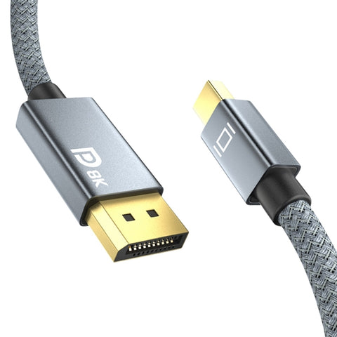 Mini160; cavo adattatore intrecciato DP maschio a DisplayPort 1.4 maschio HD 8K, lunghezza cavo: 2 m