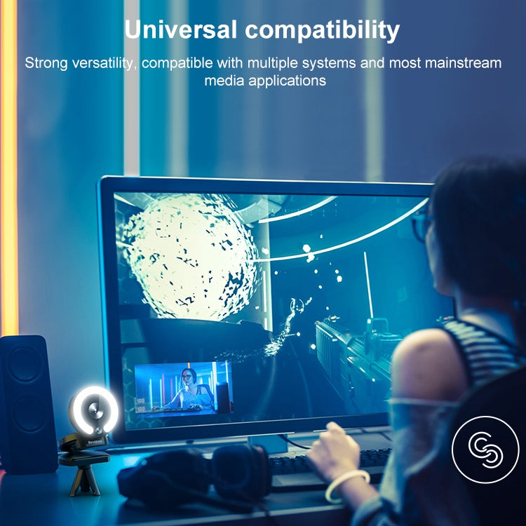 Telecamera HD Landshine 2K con Messa a Fuoco Automatica e Luce ad