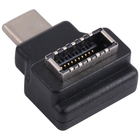 Adattatore host per computer tipo E femmina da gomito a 90 gradi a USB-C/tipo C maschio, Type-E Female to Type-C Male