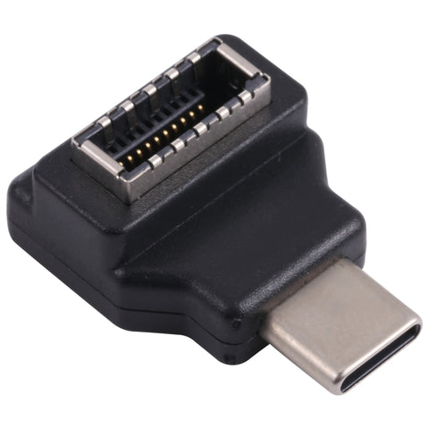 Adattatore host per computer tipo E femmina da gomito a 90 gradi a USB-C/tipo C maschio, Type-E Female to Type-C Male