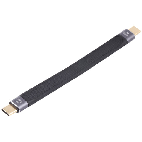 Cavo di ricarica rapida per trasmissione dati piatto morbido doppio USB-C / Type-C da 10 Gbps, Double USB-C / Type-C