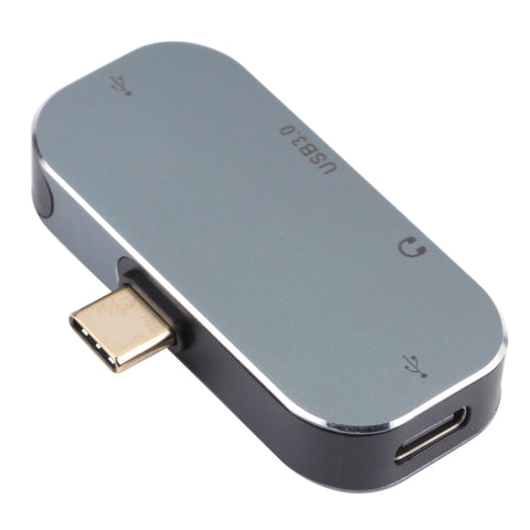4 en 1 USB-C/Type-C maschio à USB-C/Type-C + AUX de 3,5 mm + USB 3.0 + Adaptateur USB femelle, 3.5mm AUX + USB 3.0