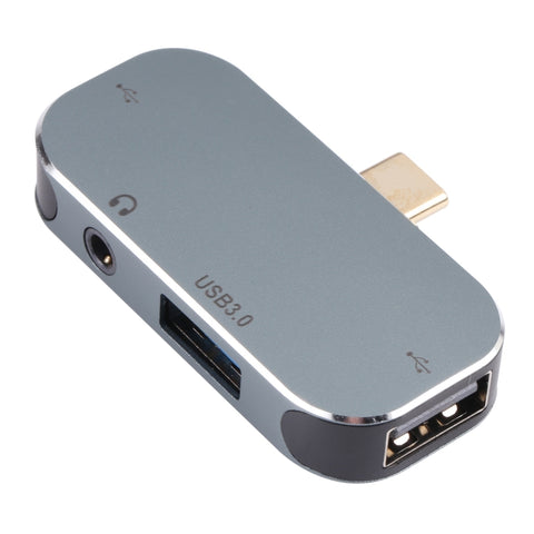 4 en 1 USB-C/Type-C maschio à USB-C/Type-C + AUX de 3,5 mm + USB 3.0 + Adaptateur USB femelle, 3.5mm AUX + USB 3.0