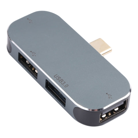 4 en 1 USB-C/Type-C maschio a USB-C/Type-C + USB 3.0 + Adaptateur double USB femelle, USB 3.0 + Double USB