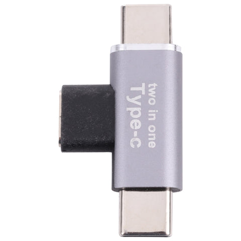 Convertitore da USB-C/Tipo-C femmina a USB-C/Tipo-C maschio + USB-C/Tipo-C maschio, Type-C Female to Type-C Male