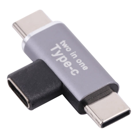 Convertitore da USB-C/Tipo-C femmina a USB-C/Tipo-C maschio + USB-C/Tipo-C maschio, Type-C Female to Type-C Male