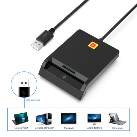 Lettore Fiscale Smart CAC Rocketek CR301 per Carte SIM USB 2.0