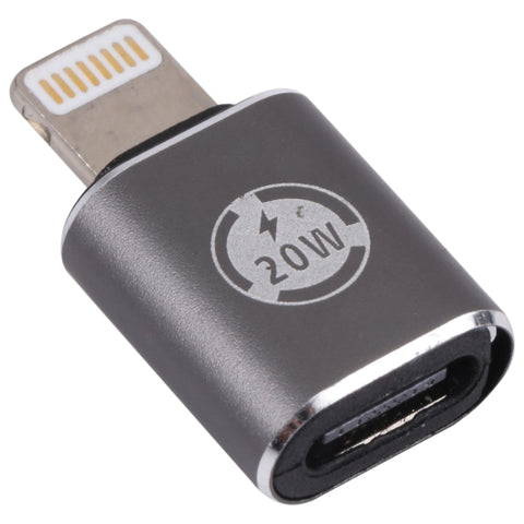 Adaptateur secteur mâle 20 W 8 broches vers USB-C / Type-C féminin, droit