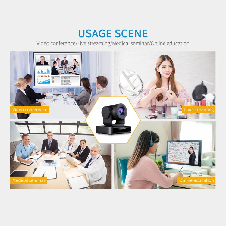 Telecamera PTZ USB 10X con Zoom Ottico 1080P per Videoconferenze -