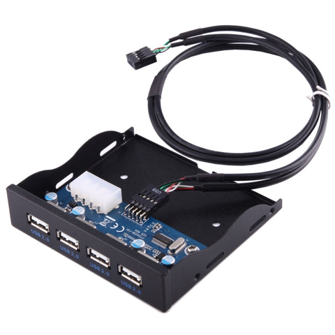 Pannello frontale della baia di espansione floppy da 3,5 pollici Connettore adattatore HUB USB 2.0 a 4 porte
