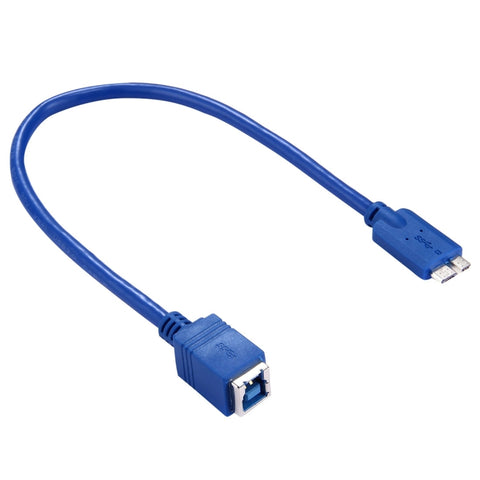 Cavo adattatore connettore USB 3.0 B femmina a micro B maschio da 30 cm per stampante/disco rigido, BF to Micro BM, Length: 30cm