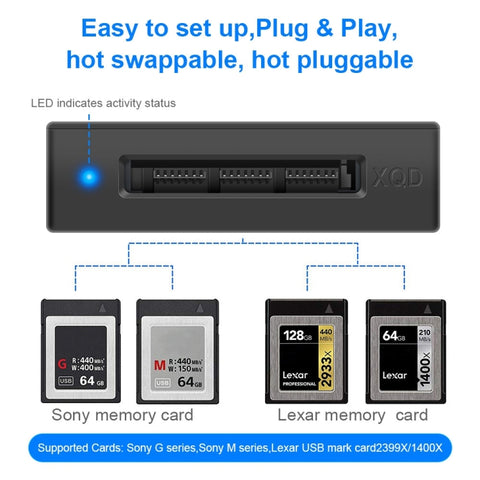 Lettore Schede Rocketek CR311 USB 3.0 per XQD