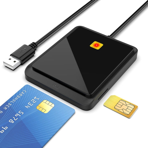 Lettore di Schede Smart Card Rocketek CR317 USB 2.0 2 in 1 per SIM e