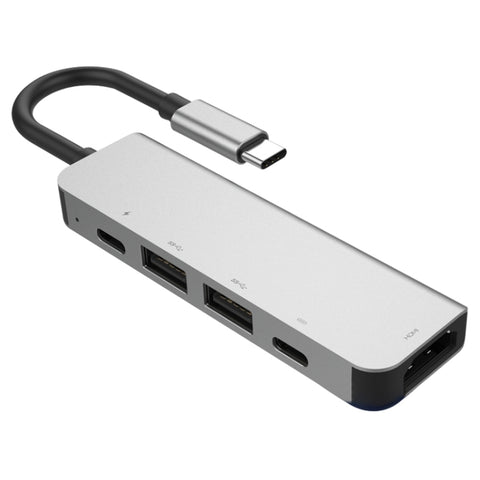 Adattatore HUB 5 in 1 HDMI + USB x 2 + PD x 2 a USB-C/Tipo-C, HDMI + USB x 2 + PD x 2