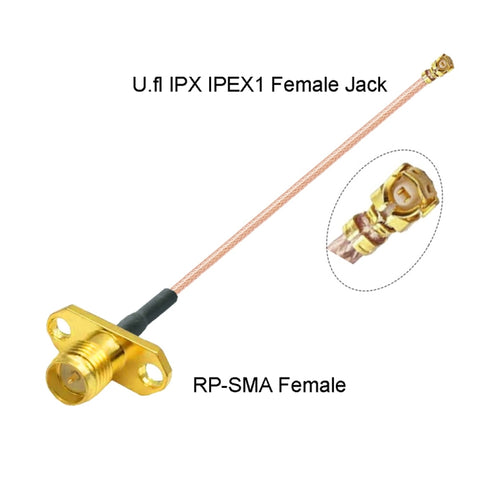 Cavo adattatore IPX femmina a RP-SMA femmina RG178 - 15 cm