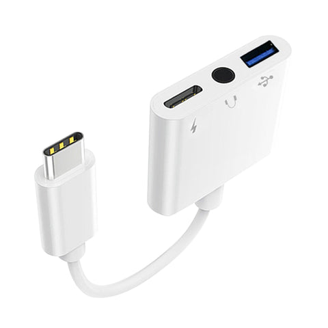 Adaptateur 3 en 1 de USB-C/Type-C maschio à Tipo-C + USB + OTG femelle de 3,5 mm, Adaptateur OTG 3 en 1