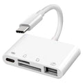 4-in-1 USB-C Card Reader for SD, TF, and USB Devices