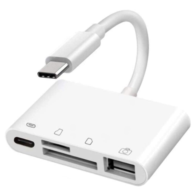 4-in-1 USB-C Card Reader for SD, TF, and USB Devices