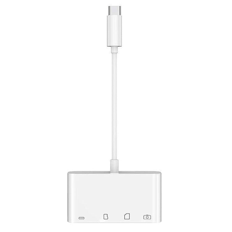 4-in-1 USB-C Card Reader for SD, TF, and USB Devices