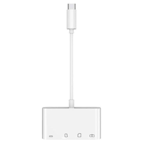 NK108LTC Lettore per fotocamera 4 in 1 da USB-C maschio a SD + TF + USB + tipo C femmina, NK108LTC