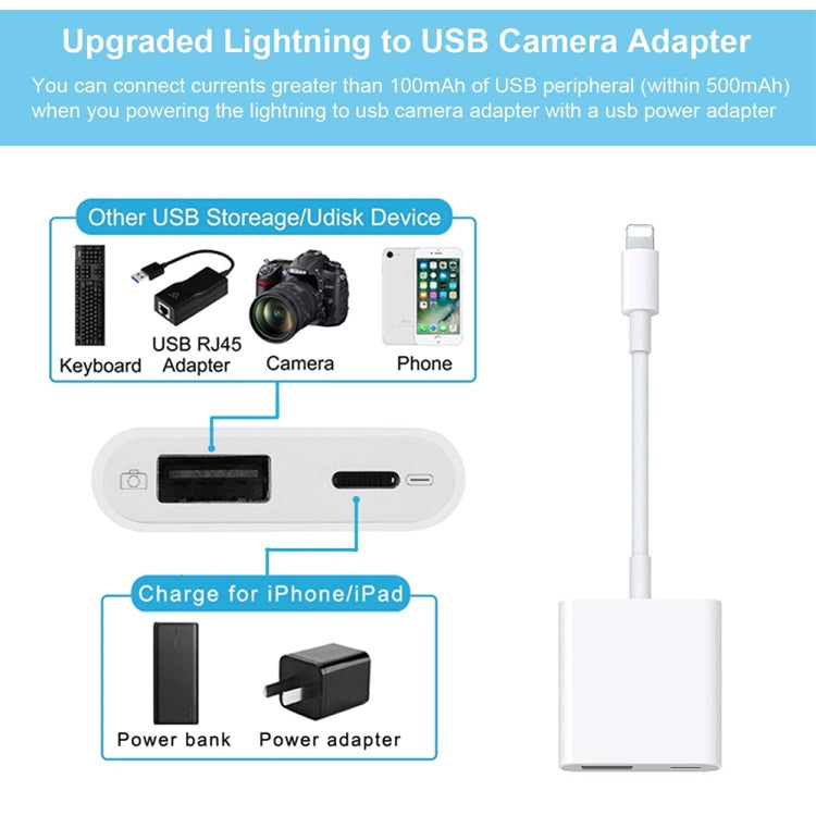 8 Pin to USB 3.0 Female Camera Adapter - 2 in 1 Cable