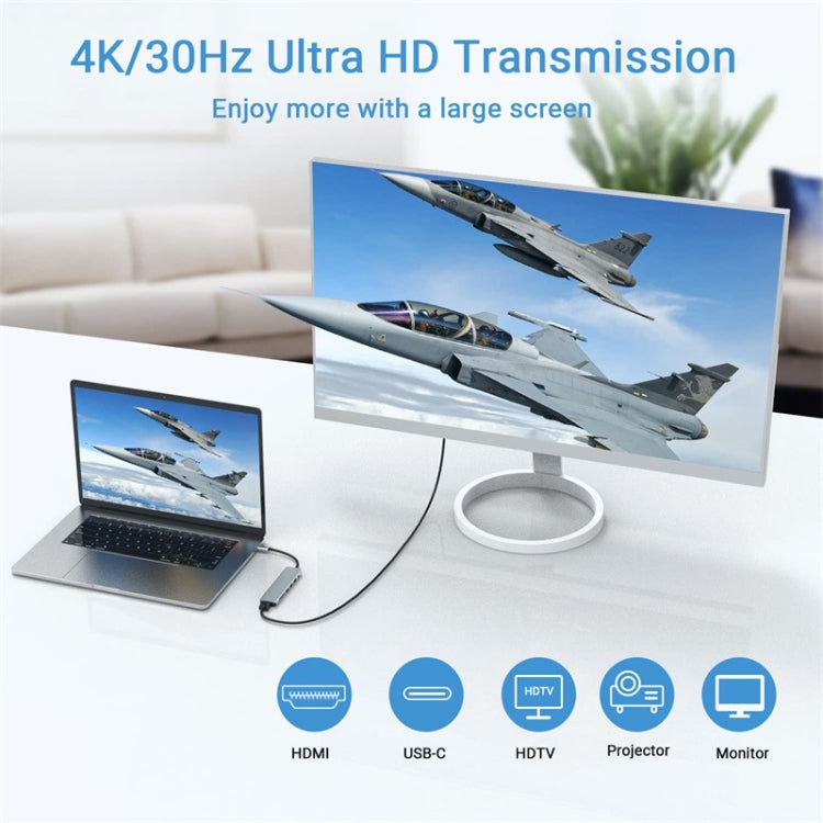 7-in-1 USB-C Hub Adapter for Ultimate Connectivity Solutions