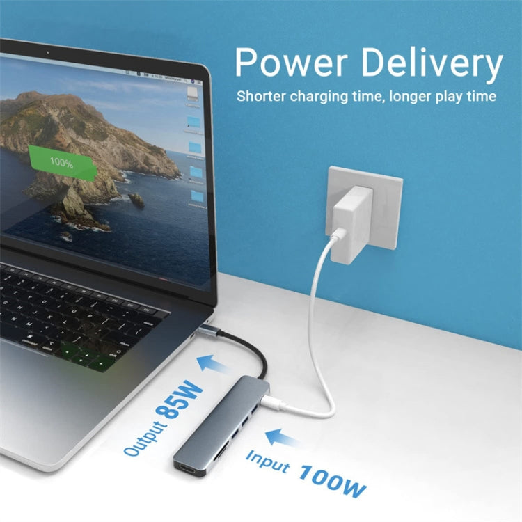 7-in-1 USB-C Hub Adapter for Ultimate Connectivity Solutions