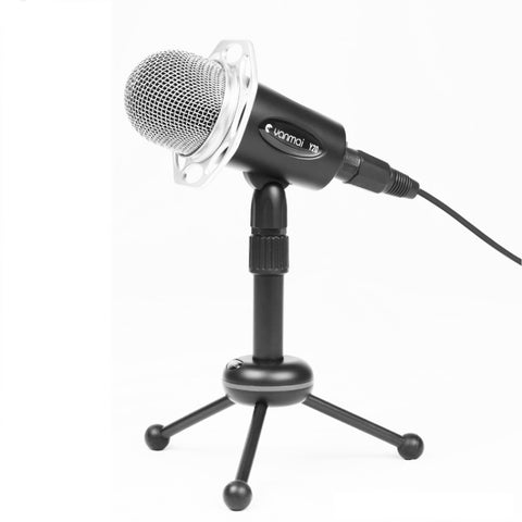 Microfono a Condensatore USB con Treppiede Regolabile per PC e Mac -