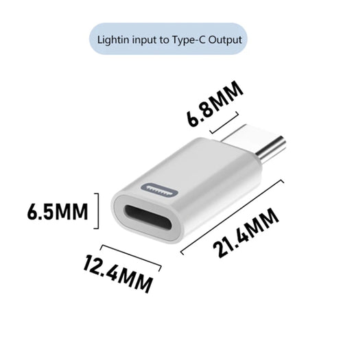 8 Pin Female to USB-C Male Adapter for Fast Charging Gen3