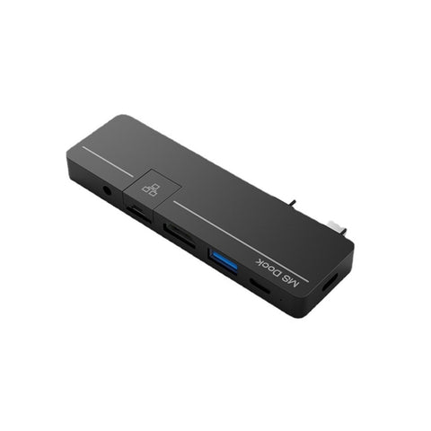 Adattatore HUB Dock di espansione multifunzionale a doppia porta Type-C Rocketek SHX6 con LAN, SHX6