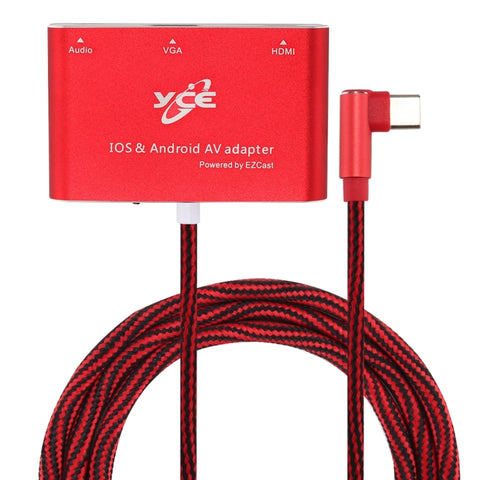 Adattatore AV multiporta da USB-C/Tipo-C a VGA/HDMI/Audio per IOS e Android