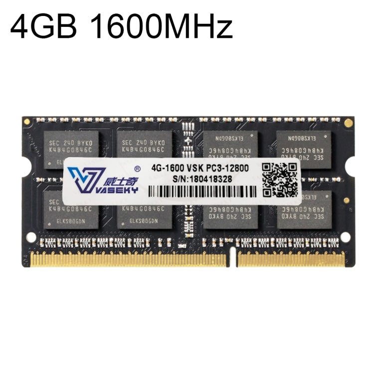 Vaseky Modulo RAM di memoria PC DDR3 da 4 GB 1600 MHz PC3-12800 per laptop, 4GB 1600MHz