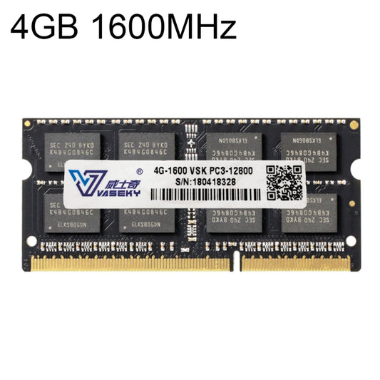 Vaseky Modulo RAM di memoria PC DDR3 da 4 GB 1600 MHz PC3-12800 per laptop, 4GB 1600MHz