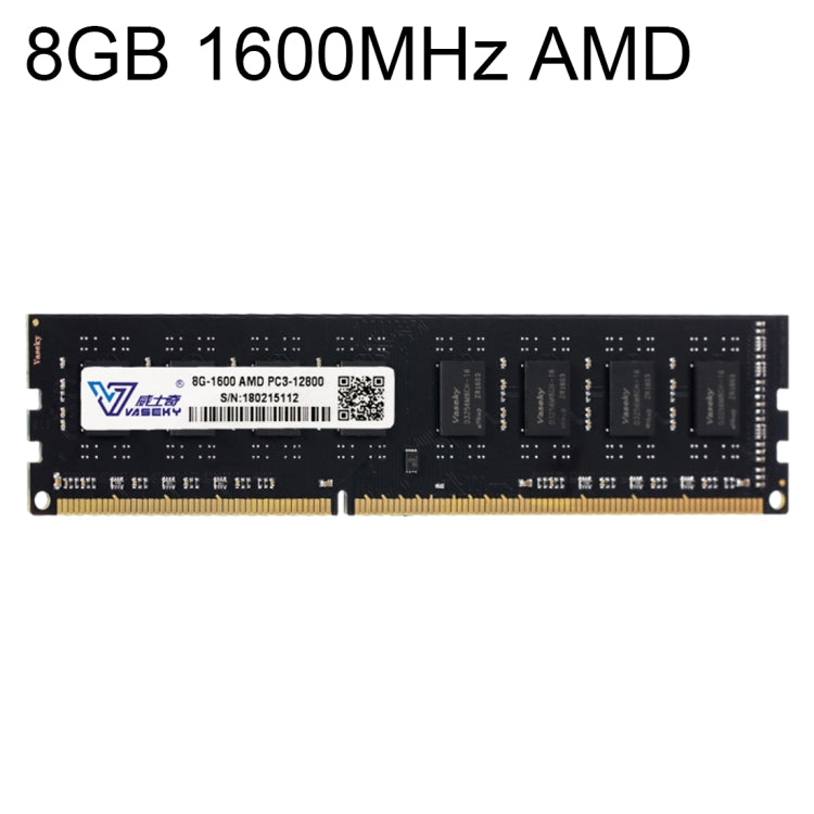Vaseky Modulo RAM di memoria PC DDR3 AMD PC3-12800 da 8 GB 1600 MHz per desktop, 8GB 1600MHz AMD