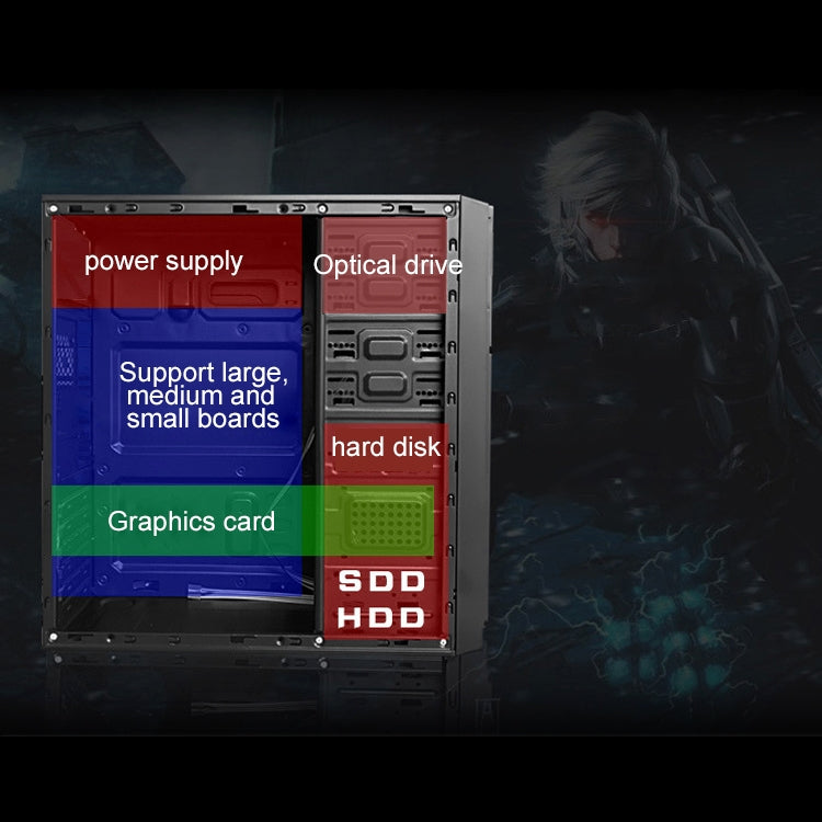 chassis-principale-t5-usb-2-0-400x190x410mm-micro-atx-atx-pc-custodia-per-computer-desktop-t5 - immagine 6