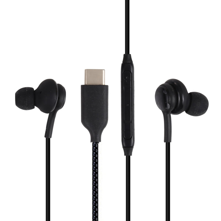 auricolare-in-ear-con-filo-intrecciato-con-interfaccia-usb-c-type-c-per-telefoni-samsung-lunghezza-cavo-11-m - immagine 1