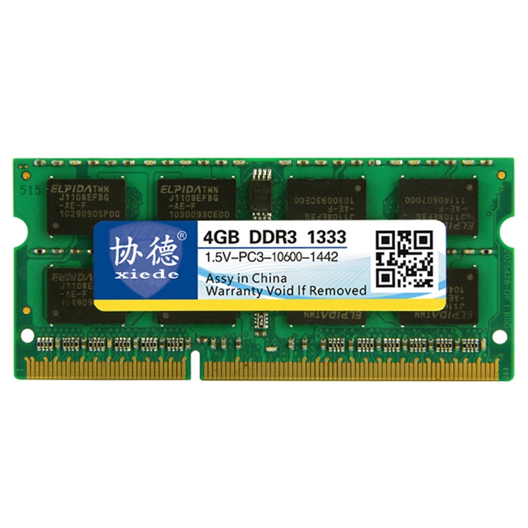 XIEDE X043 DDR3 1333 MHz 4 GB 1,5 V Modulo RAM di memoria a piena compatibilità generale per laptop, 1333MHz 4GB